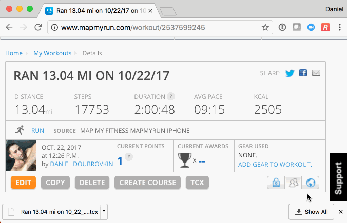 Uploading Runs to Strava from MapMyRun 